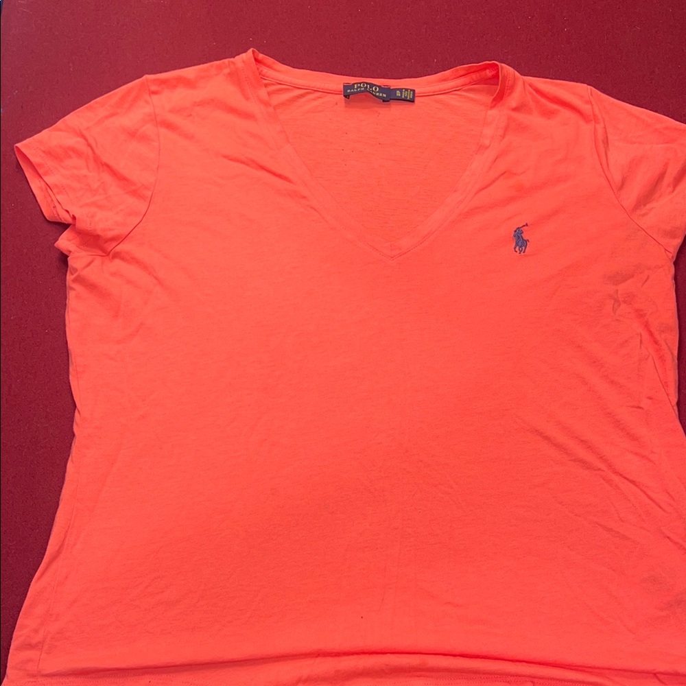 Ralph Lauren Women's Bright Orange Tee
